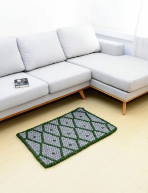 green border rectangular mat