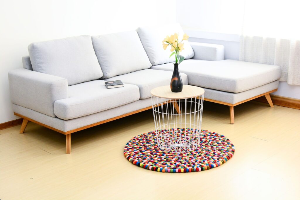handmade multicolor felt ball rug for your home and office