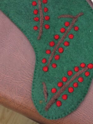 wool felted christmas stocking