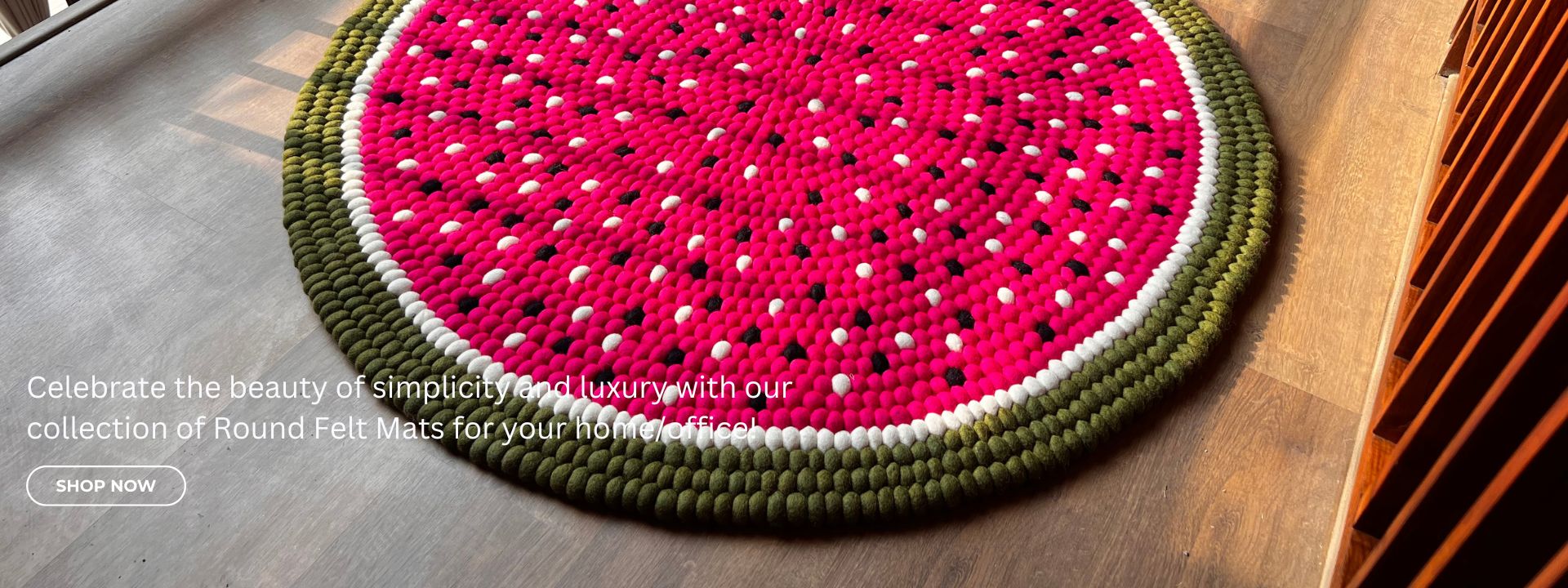watermelon design rug banner