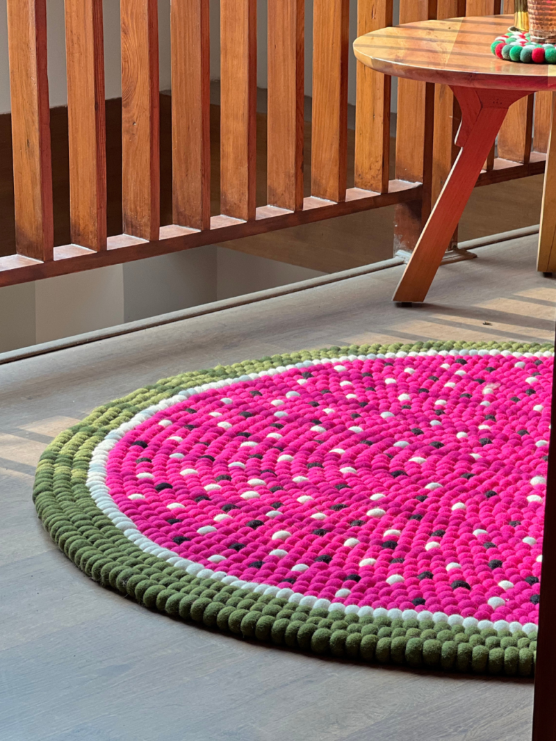 watermelon design rug