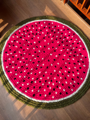 watermelon design rug