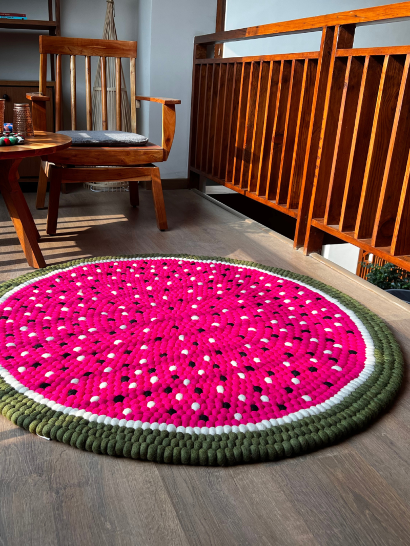 watermelon design rug